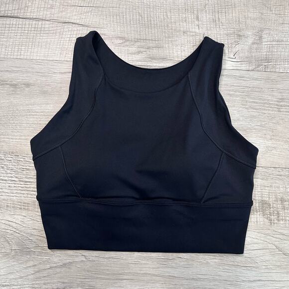 WMNS Black Sports Bra Size XL Crewneck Sleeveless Padded Activewear Gym Workout - Picture 4 of 6